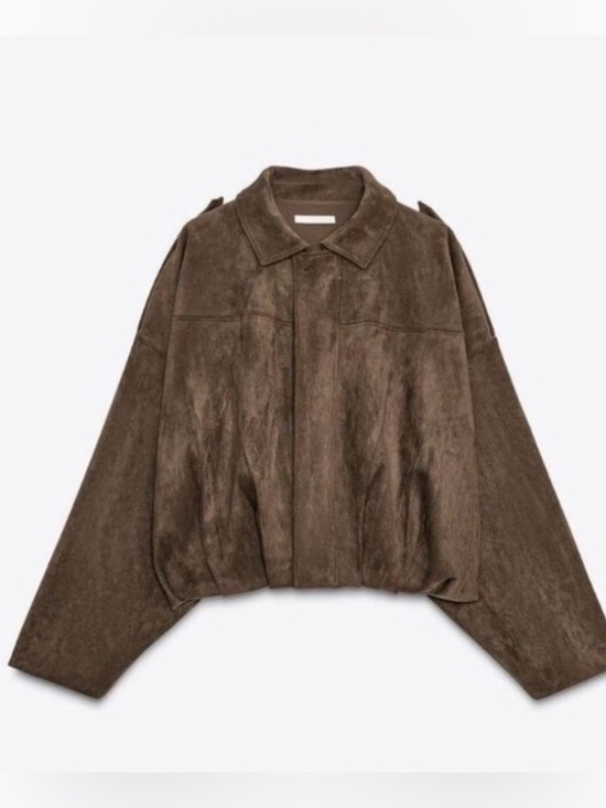 Zara Jackets & Blazers - Zara Suede Effect Bomber jacket
